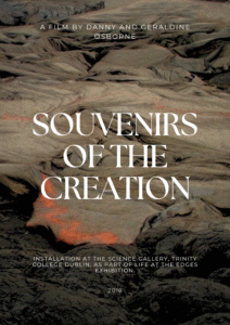 souvenirs-of-the-creation-osborne-film Red hot lava flow turning to grey rock, cover for short film by Geraldine and Danny Osborne